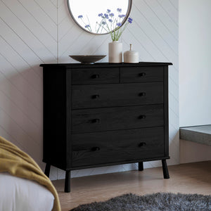 Waltham 5 Drawer Chest of Drawers - Black Chest of Drawers Hickory Furniture Co. Hickory Furniture Co.