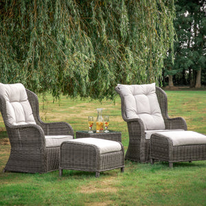 Courtney High Back Lounge Set - Natural Outdoor Furniture Sets Hickory Furniture Hickory Furniture Co.