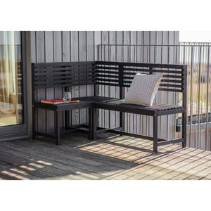 Victoria Balcony Modular Bench Charcoal Outdoor Furniture Sets Hickory Furniture Hickory Furniture Co.