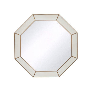 Azure Luxury Octagon Mirror Ivory Faux Shagreen Wall Mirror Hickory Furniture Co. Hickory Furniture Co.