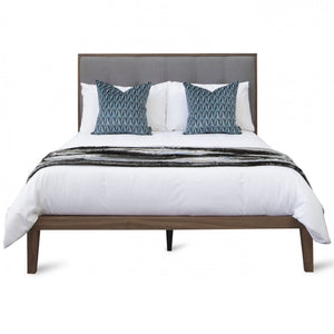 Calla Walnut Double Bed - Grey Double Bed TWENTY10 Hickory Furniture Co.