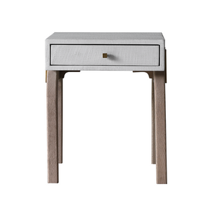 Laverstoke White Faux Concrete Bedside Table Bedside Cabinet Hickory Furniture Co. Hickory Furniture Co.