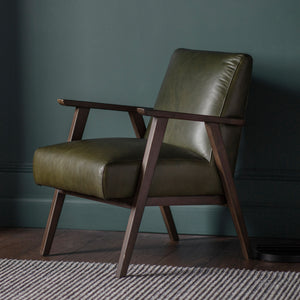 Nelson Armchair - Heritage Green Leather Armchair Hickory Furniture Co. Hickory Furniture Co.