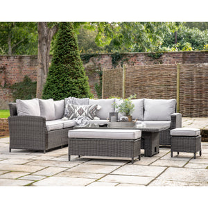 Sydney Rectangular Dining Set with Rising Table - Grey Outdoor Furniture Sets Hickory Furniture Hickory Furniture Co.