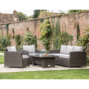 Sydney 3 Seater Dining Set with Rising Table - Natural Outdoor Furniture Sets Hickory Furniture Hickory Furniture Co.