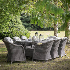 Fiona 8 Seater Dining Set - Grey Outdoor Furniture Sets Hickory Furniture Hickory Furniture Co.