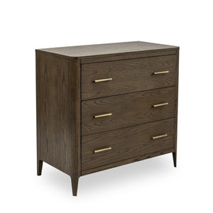Aston Chest of Drawers Brown Oak &amp; Brass Chest of Drawers Hickory Furniture Co. Hickory Furniture Co.