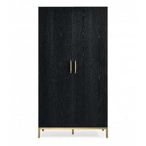 Tulip 2 Door Wardrobe - Black Oak Double Wardrobe TWENTY10 Hickory Furniture Co.